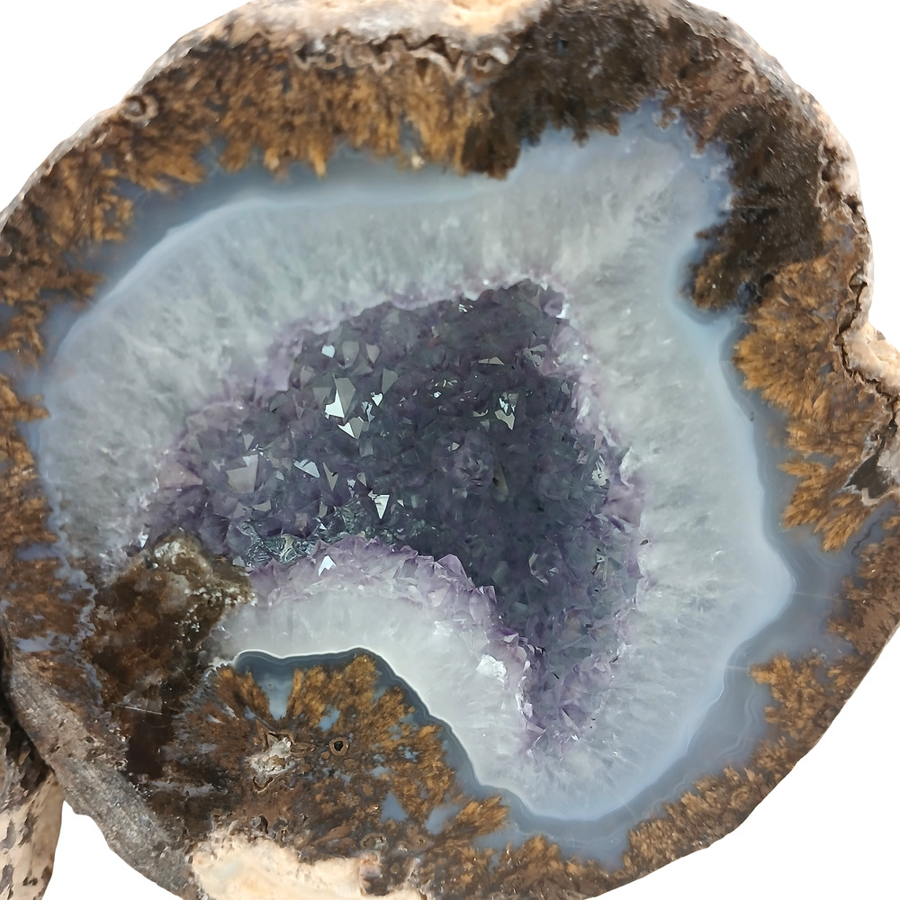 Light Amethyst Manganese Golden Calcite w/ Geode Claim Deed Chihuahua, Mexico